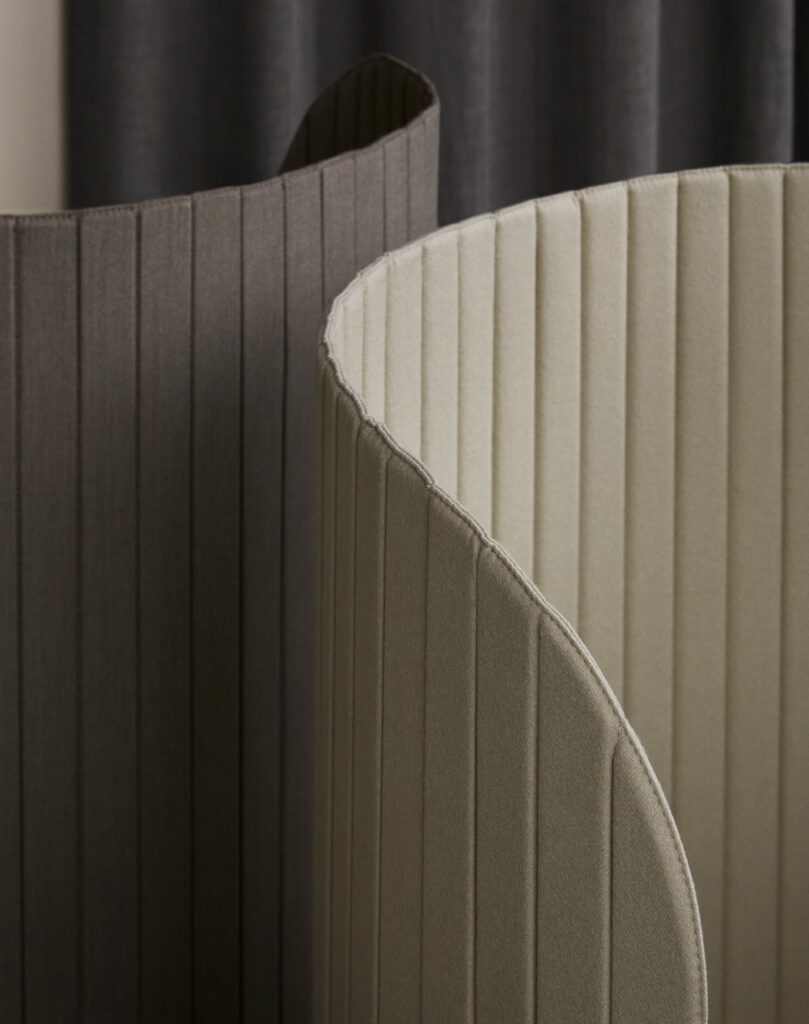 Ljudabsorberande golvskärm